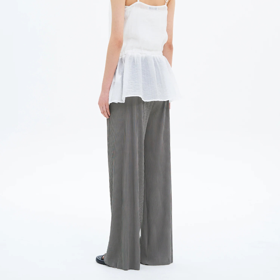 Pleated Easy Banding Pants — Ash