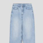 Light Washing Straight Denim — Sky Blue