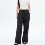 Cotton String Banding Pants — Ash