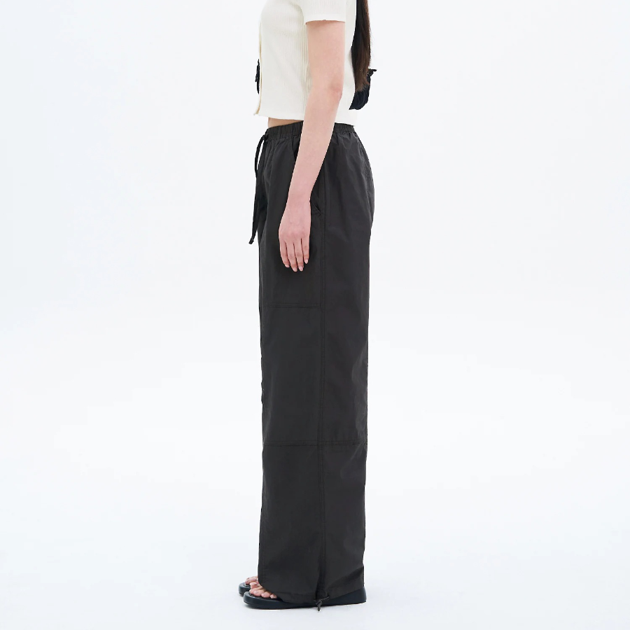 Cotton String Banding Pants — Ash