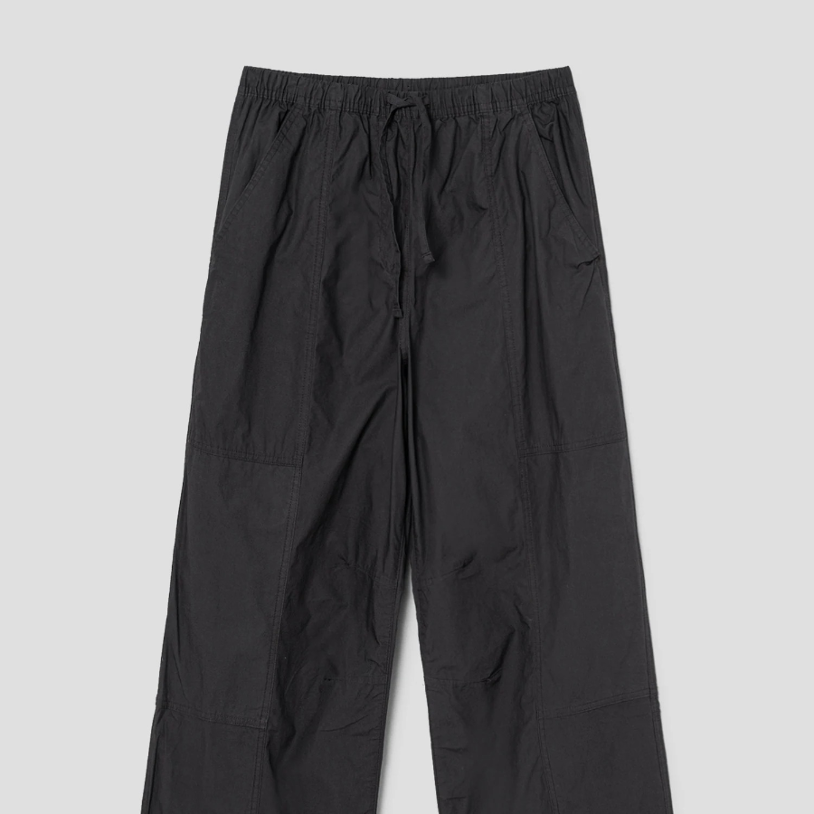 Cotton String Banding Pants — Ash