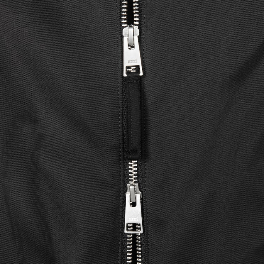 AMI Women Ami Metal Bomber Jacket – Black