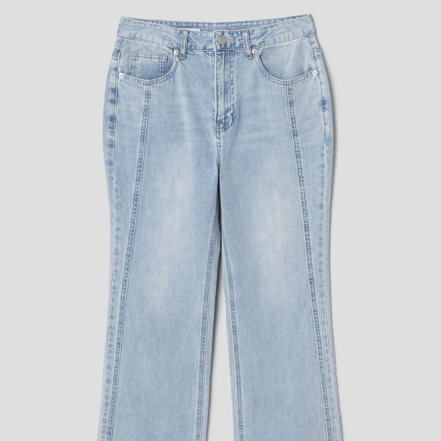 8 seconds Semi Bootcut Denim Pants - Sky Blue