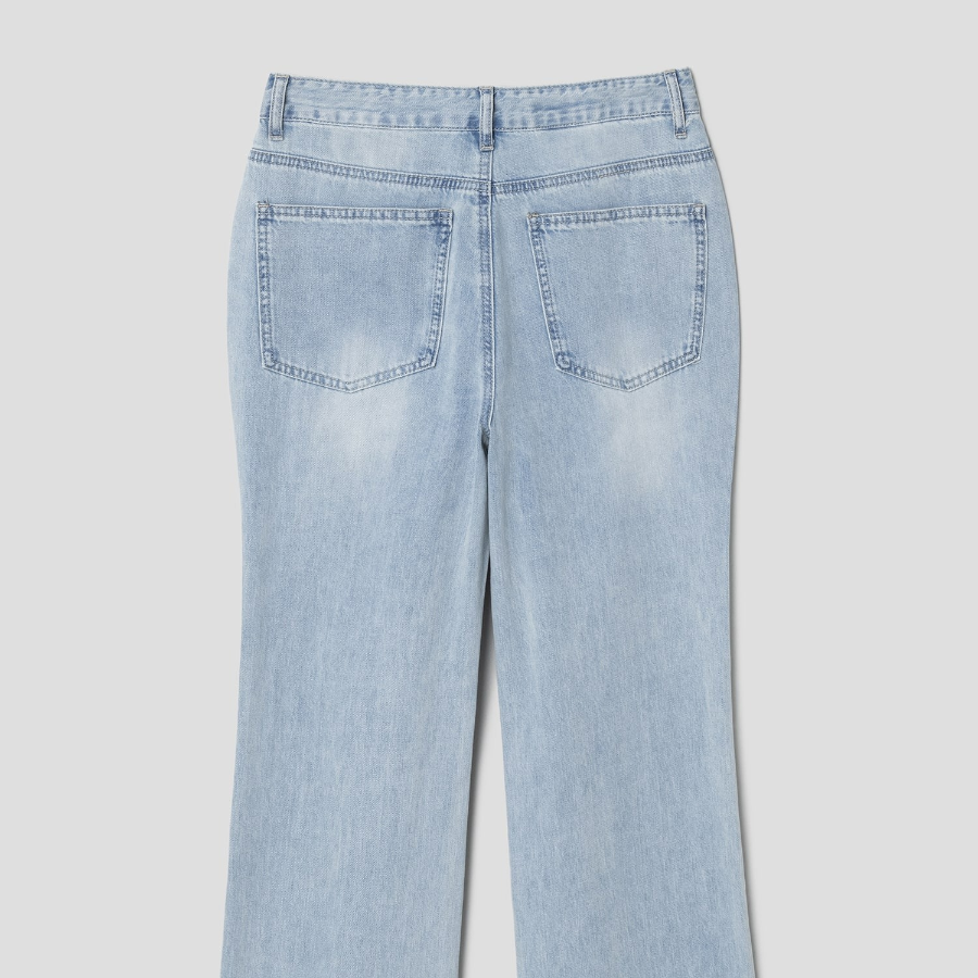 8 seconds Semi Bootcut Denim Pants - Sky Blue