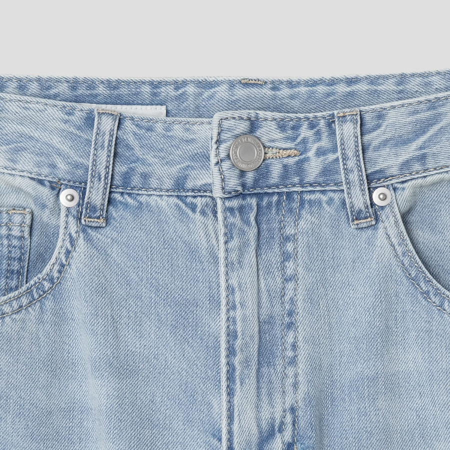 8 seconds Semi Bootcut Denim Pants - Sky Blue