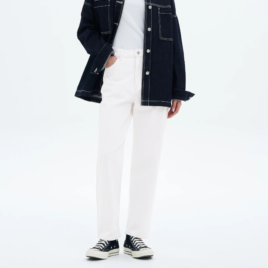 8 seconds Lightweight Straight Denim Pants - Ivory