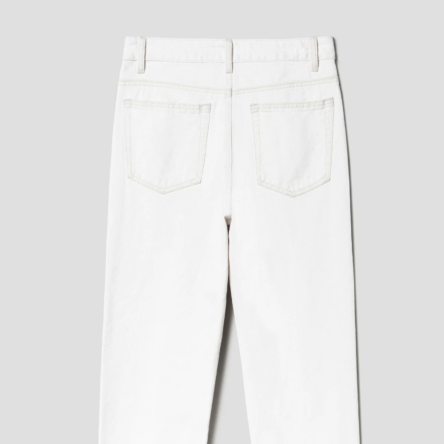8 seconds Lightweight Straight Denim Pants - Ivory