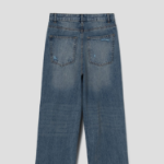 8 seconds Damaged Straight Denim - Blue