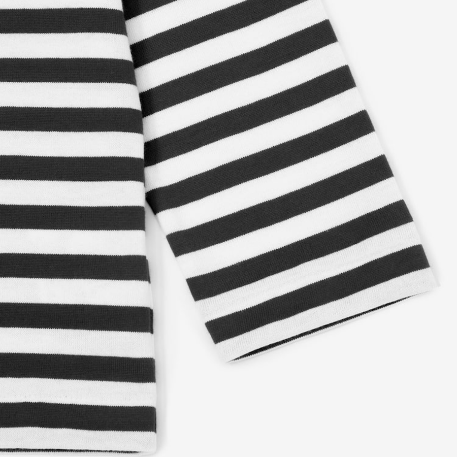 PLAY COMME DES GARÇONS (Kids) Red Heart Wappen Stripe Sweatshirt – Black/White