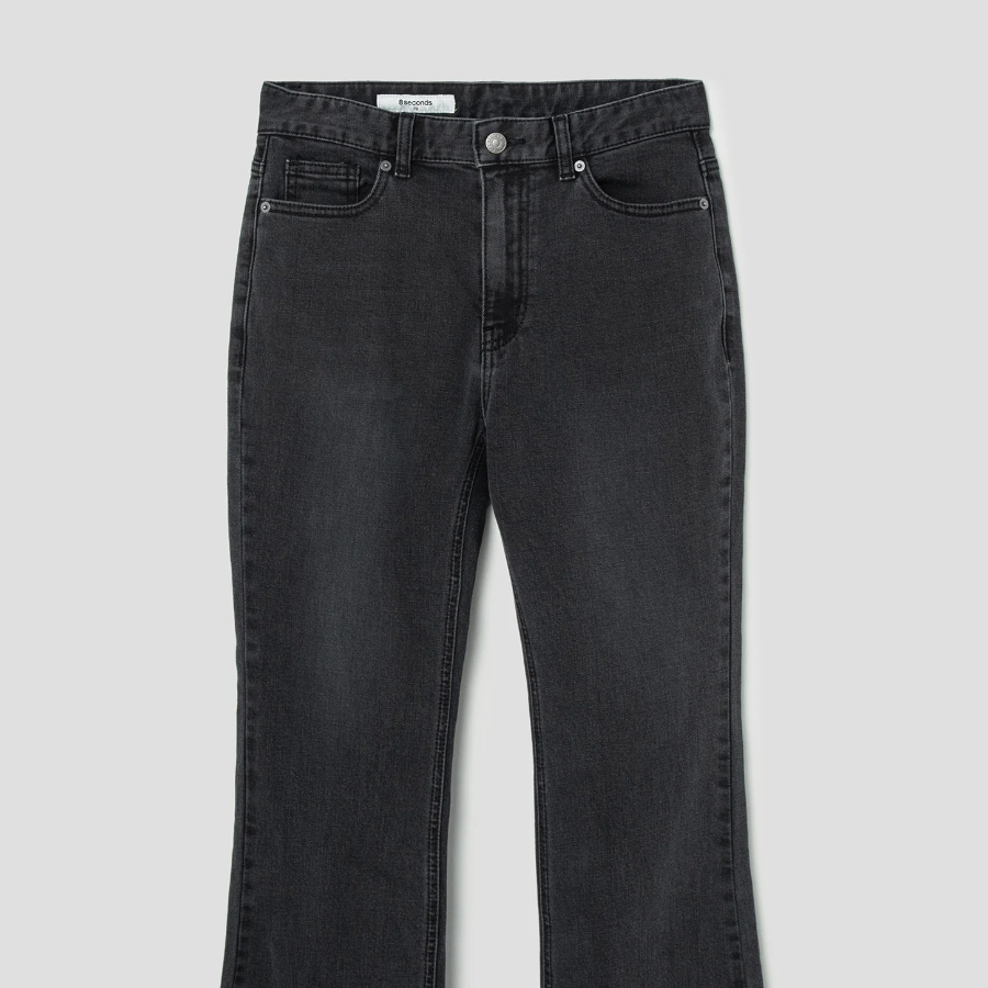 8 seconds Mid-Length Bootcut Denim Pants - Ash