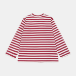 PLAY COMME DES GARÇONS (Kids) Red Heart Wappen Stripe T-shirt – Red/White