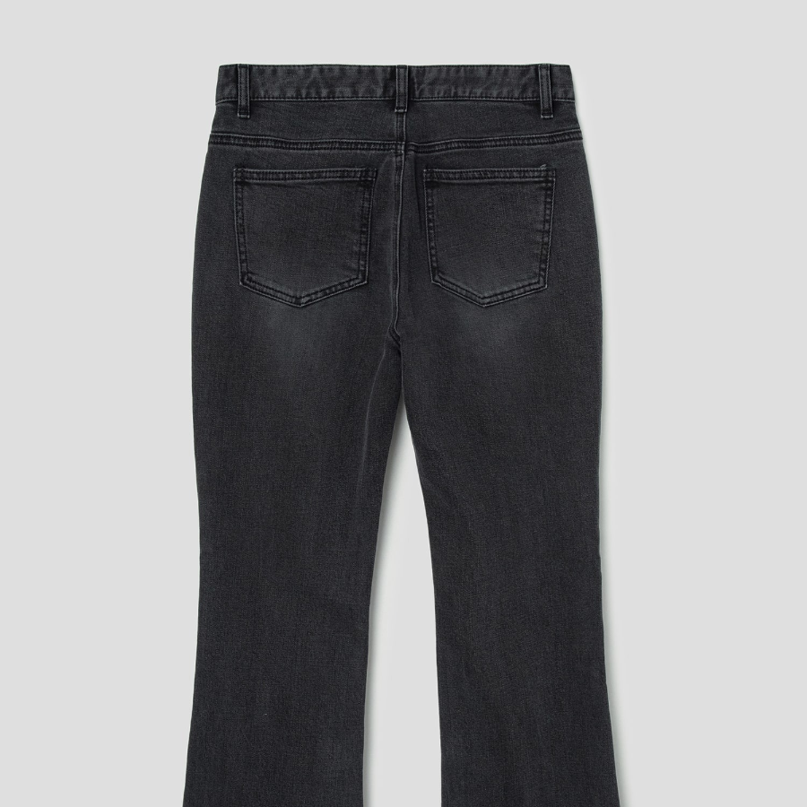 8 seconds Mid-Length Bootcut Denim Pants - Ash