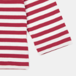 PLAY COMME DES GARÇONS (Kids) Red Heart Wappen Stripe T-shirt – Red/White