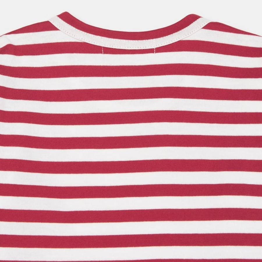 PLAY COMME DES GARÇONS (Kids) Red Heart Wappen Stripe T-shirt – Red/White