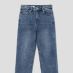 8 seconds Mid-Length Straight Denim Pants - Blue
