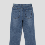 8 seconds Mid-Length Straight Denim Pants - Blue