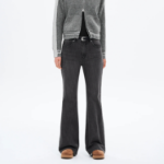 8 seconds Thin Washing Long Bootcut Denim Pants - Ash