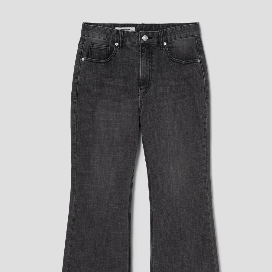 8 seconds Thin Washing Long Bootcut Denim Pants - Ash