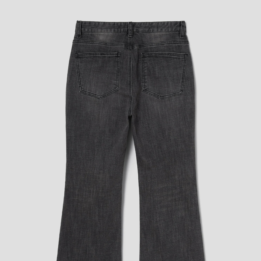 8 seconds Thin Washing Long Bootcut Denim Pants - Ash