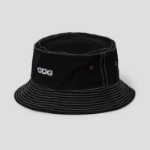 CDGCDGCDG Cotton Twill Overdyed Bucket Hat – Black