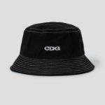 CDGCDGCDG Cotton Twill Overdyed Bucket Hat – Black
