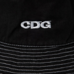 CDGCDGCDG Cotton Twill Overdyed Bucket Hat – Black