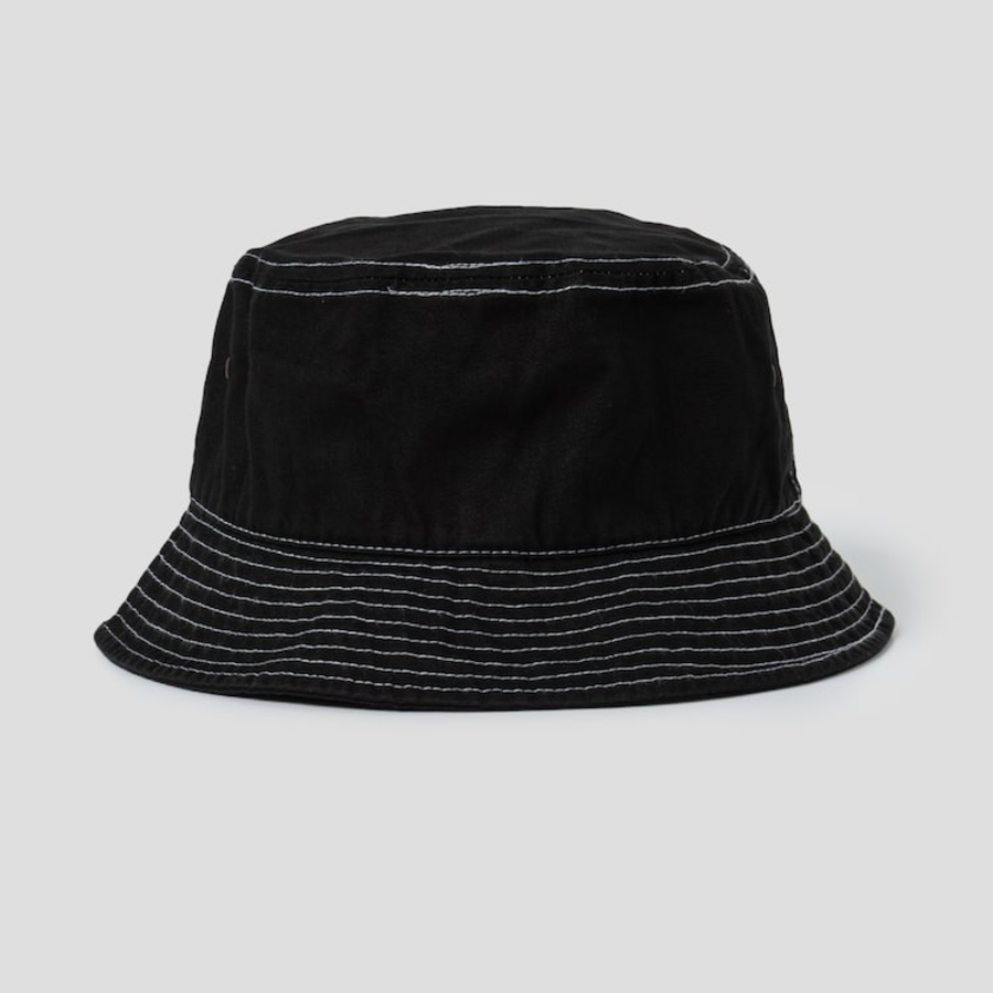 CDGCDGCDG Cotton Twill Overdyed Bucket Hat – Black