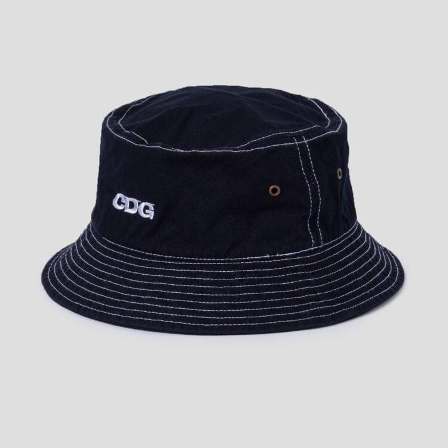 CDGCDGCDG Cotton Twill Overdyed Bucket Hat – Navy