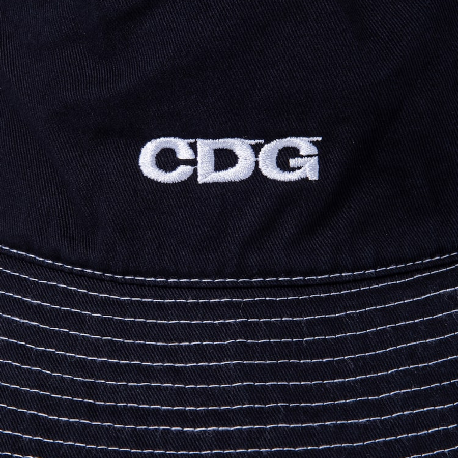 CDGCDGCDG Cotton Twill Overdyed Bucket Hat – Navy