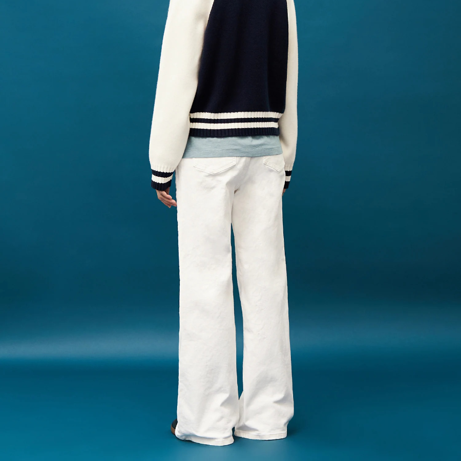 8 seconds Out Pocket Bootcut Denim Pants - Ivory