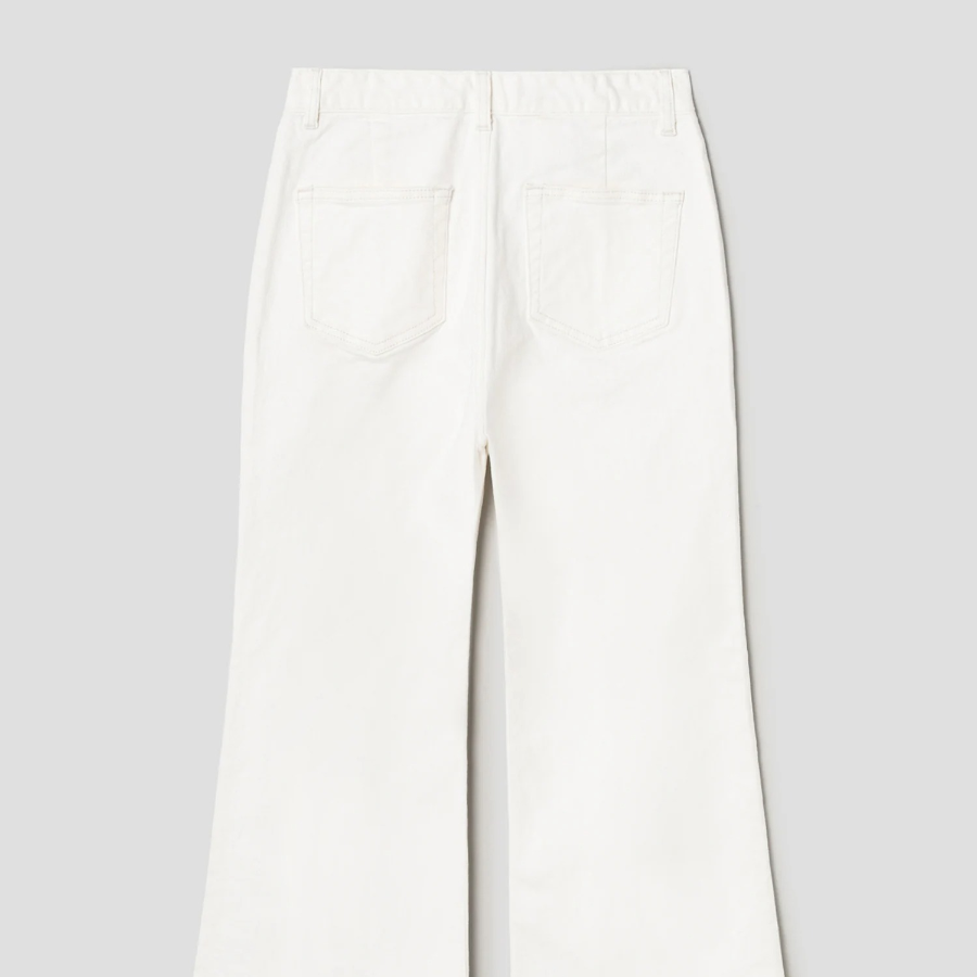 8 seconds Out Pocket Bootcut Denim Pants - Ivory