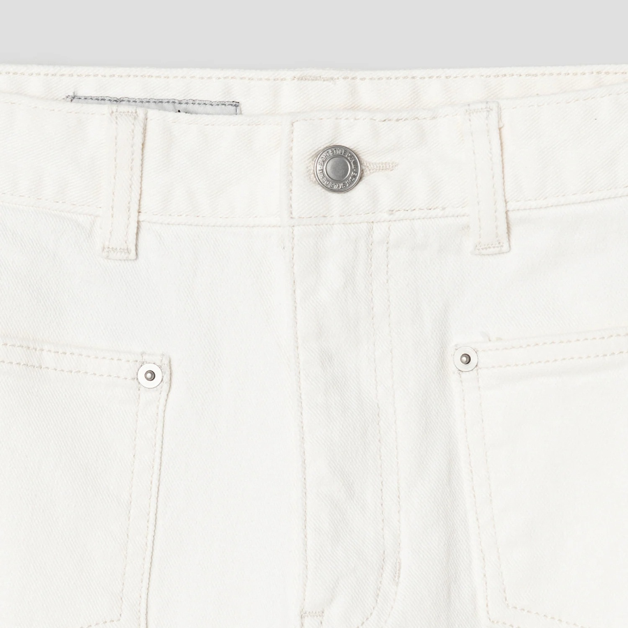 8 seconds Out Pocket Bootcut Denim Pants - Ivory