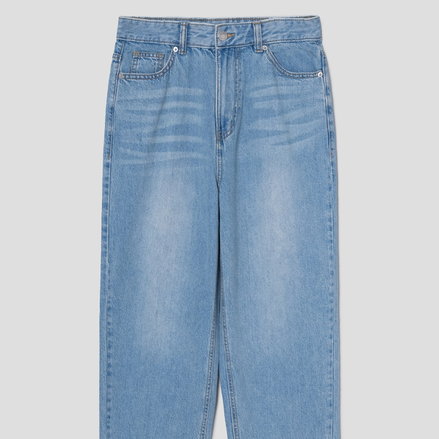 8 seconds Washing Mom Fit Denim Pants - Sky Blue