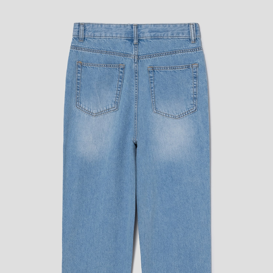 8 seconds Washing Mom Fit Denim Pants - Sky Blue