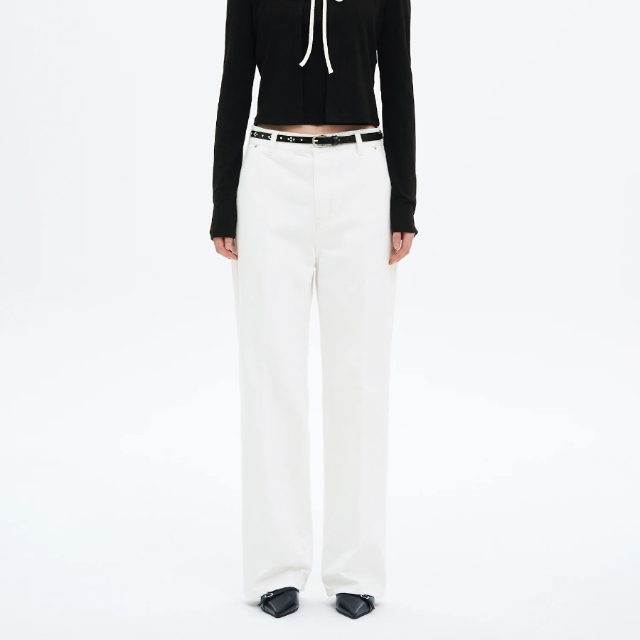 8 seconds Straight Denim Pants - Ivory