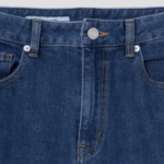 8 seconds Long Slim Straight Denim Pants - Blue