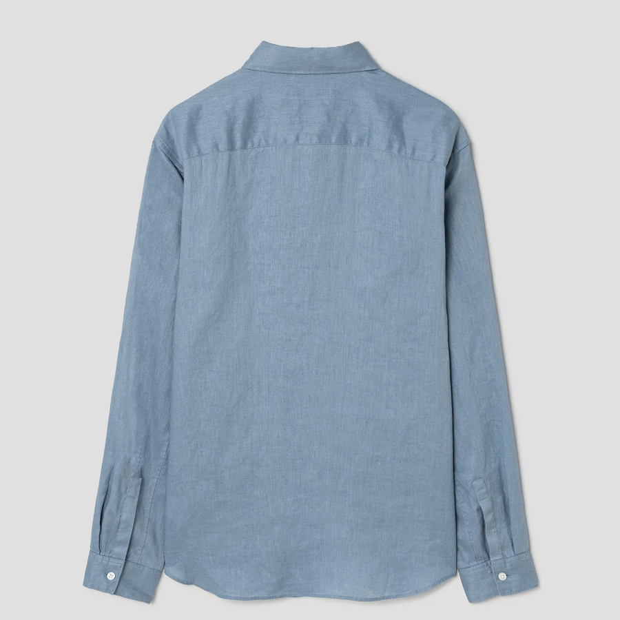 Theory Men Relaxed Linen Irving Shirt - Rainstorm