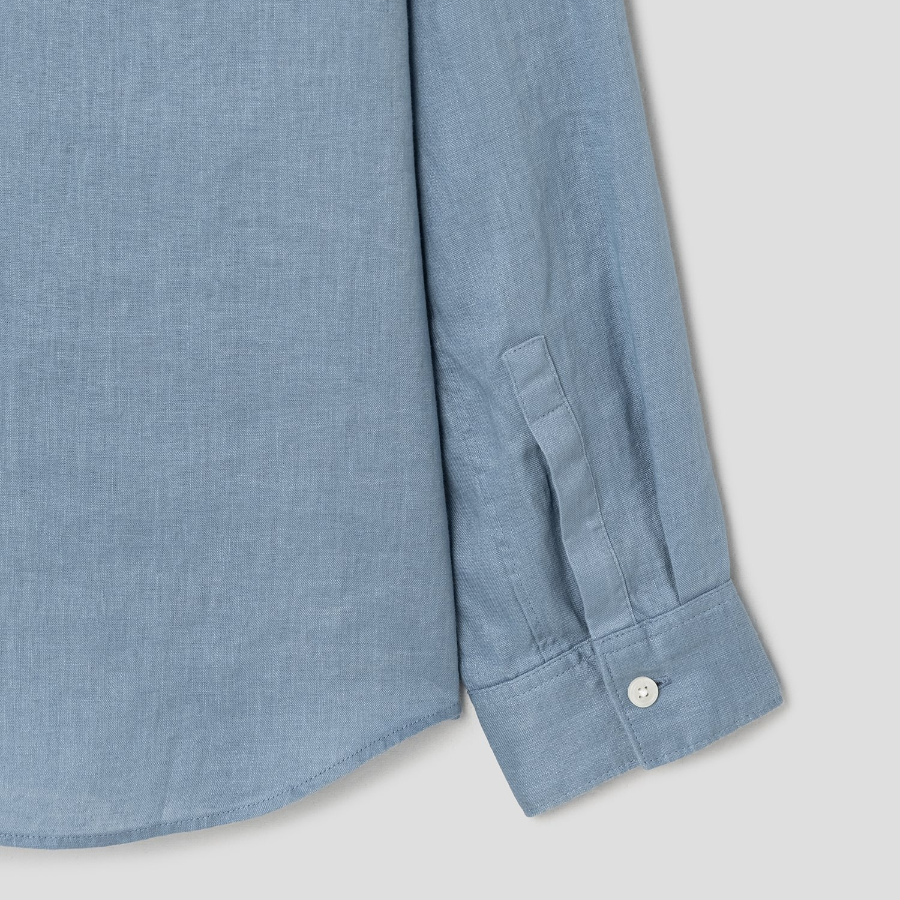 Theory Men Relaxed Linen Irving Shirt - Rainstorm