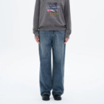 8 seconds Vintage Washing Wide Tapered Denim - Blue