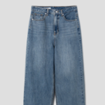 8 seconds Vintage Washing Wide Tapered Denim - Blue