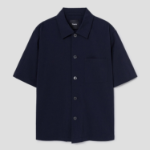 Theory Men Kelso Short Sleeve Overshirt - Baltic