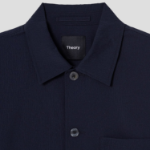 Theory Men Kelso Short Sleeve Overshirt - Baltic