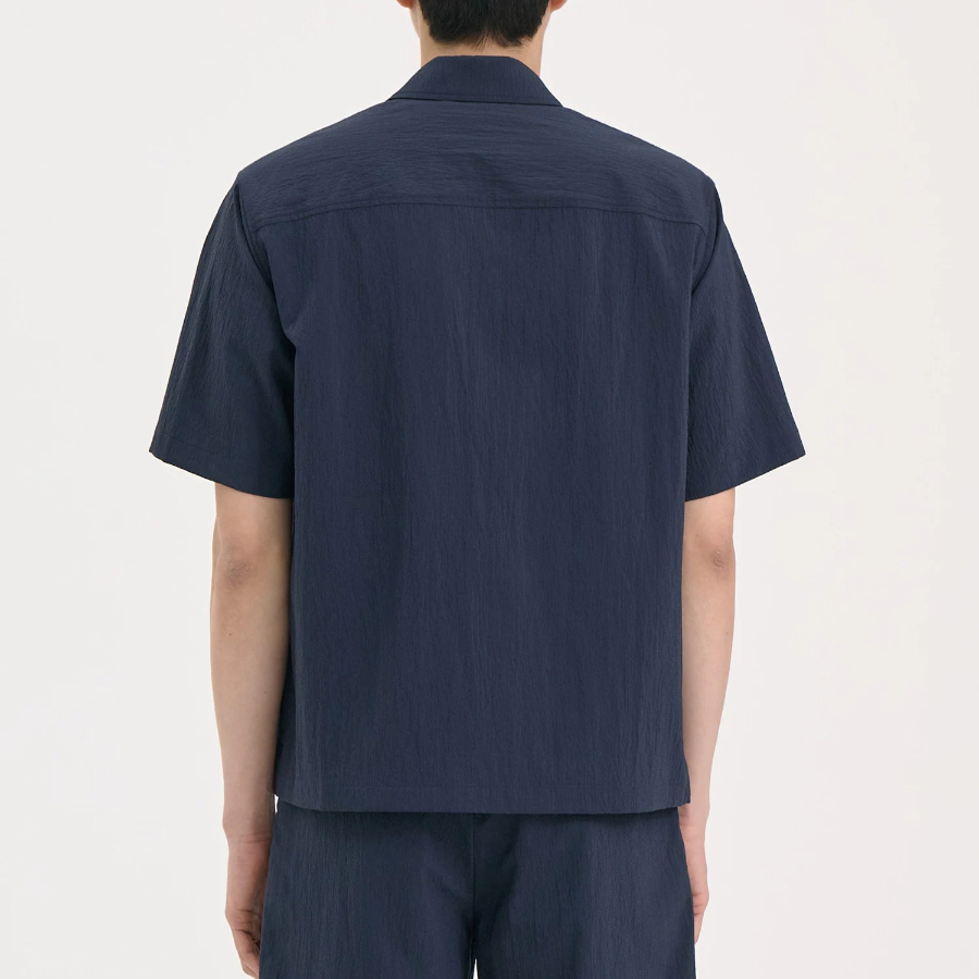 Theory Men Kelso Short Sleeve Overshirt - Baltic