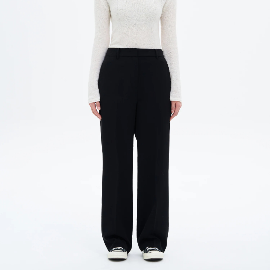 8 seconds Basic Straight Slacks - Black