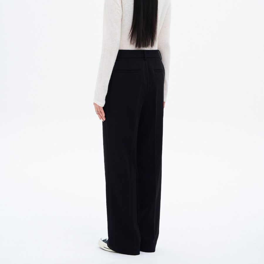 8 seconds Basic Straight Slacks - Black