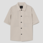 Theory Men Kelso Short Sleeve Overshirt - Sand