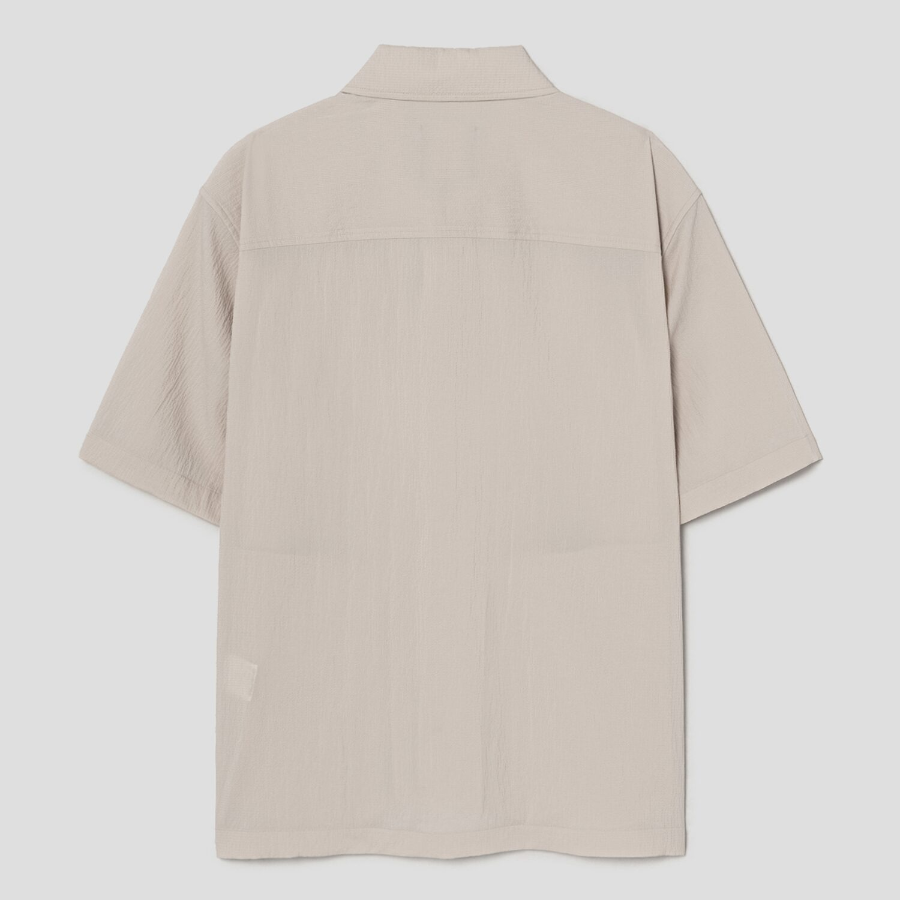 Theory Men Kelso Short Sleeve Overshirt - Sand