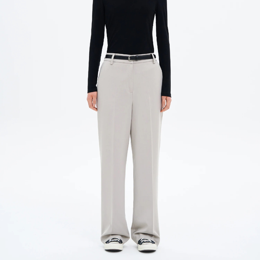 8 seconds Basic Straight Slacks - Beige