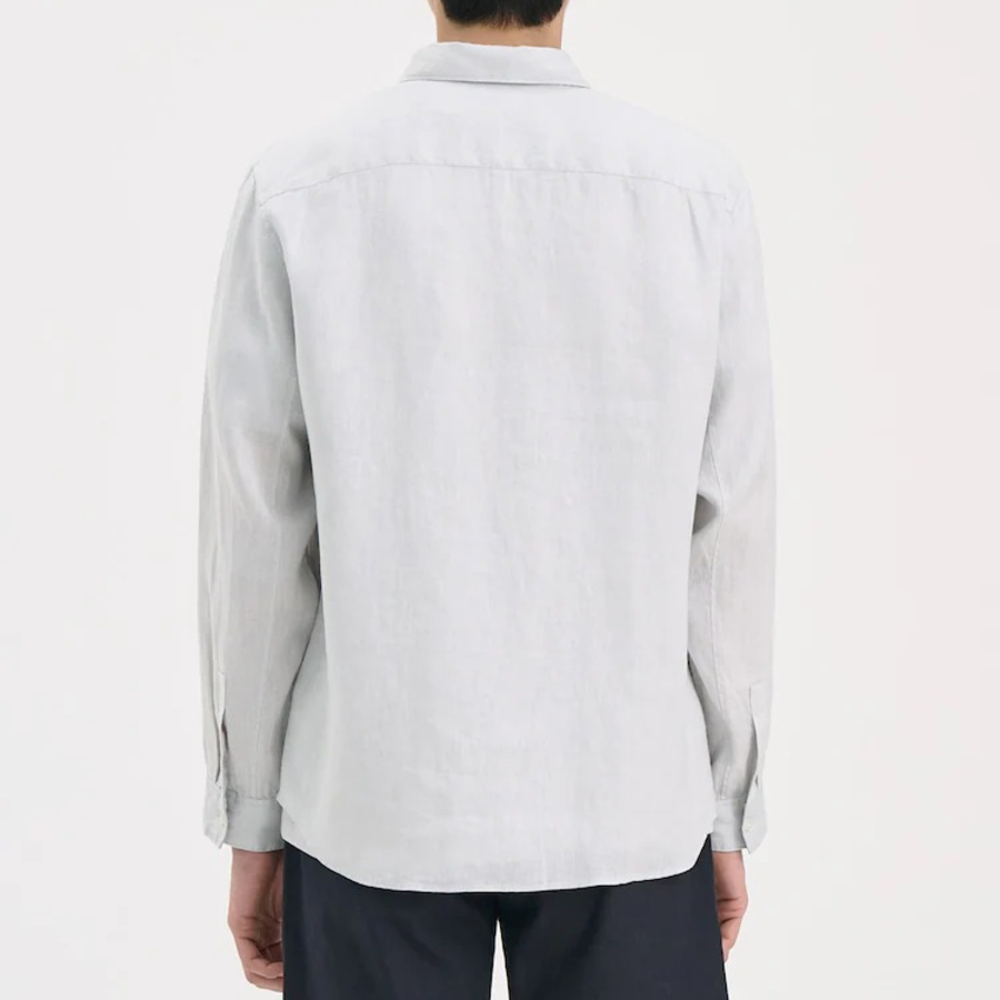 Theory Men Relaxed Linen Irving Shirt - Fog