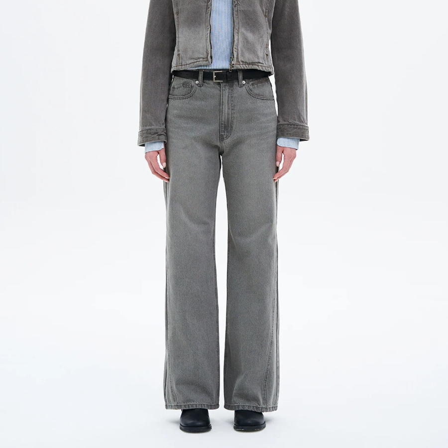 8 seconds Double Seam Bootcut Denim - Light Grey